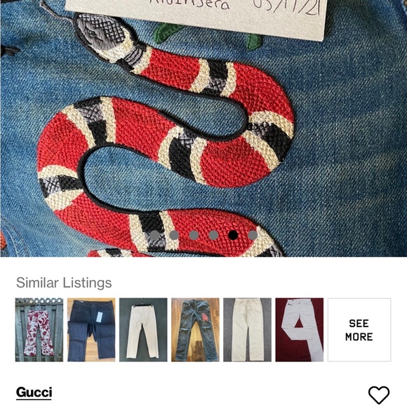 GUCCI mend Jeans  dice 32 - 100% original - Picture 3 of 7